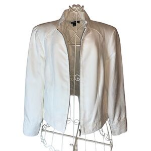 TRIBAL STUDIO LIGHTWEIGHT LINED WHITE JACKET